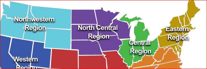Central and North Central regions are now the Midwestern Region