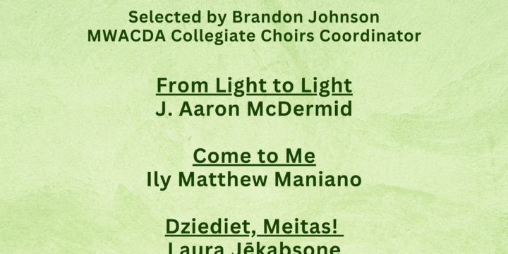 College and University: Repertoire Suggestions